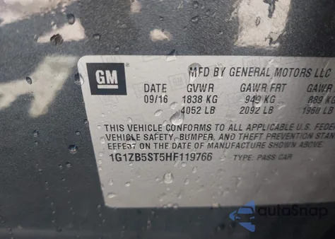 2017 Chevrolet Malibu Ls from USA, damaged, VIN 1G1ZB5ST5HF119766